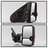 xTune Chevy Silverado 14-16 Heated Amber LED Signal Telescoping Mirrors MIR-CSIL14S-G2-PWH-AM-SET - 9936708