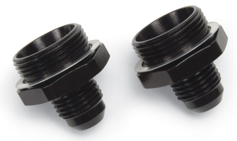 Russell Performance -6 AN Carb Adapter Fittings (2 pcs.) (Black) - 640223