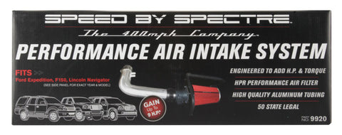 Spectre 97-03 Ford Expedition V8-4.6/5.4L F/I Air Intake Kit - Polished w/Red Filter - 9920