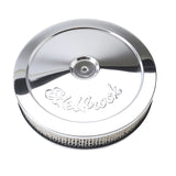 Edelbrock Air Cleaner Pro-Flo Series Round Steel Top Paper Element 10In Dia X 3 5In Chrome - 1208