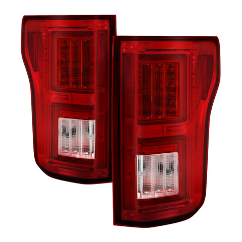 Spyder Ford F150 2015-2017 Light Bar LED Tail Lights - Red Clear ALT-YD-FF15015-LBLED-RC - 5083692