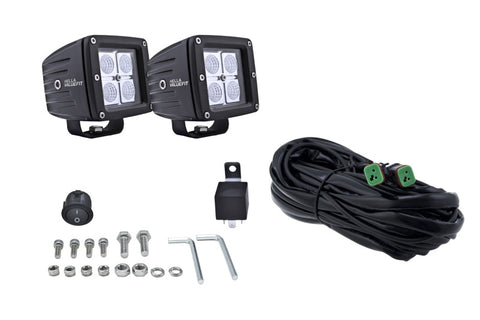 Hella HVF Cube 4 LED Off Road Kit - 3.1in 12W Spot Beam - 357204031