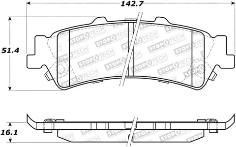 StopTech Street Brake Pads - 308.07921