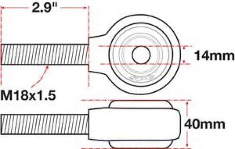 SPC Performance XAXIS Rod End Ball Joint - 15786