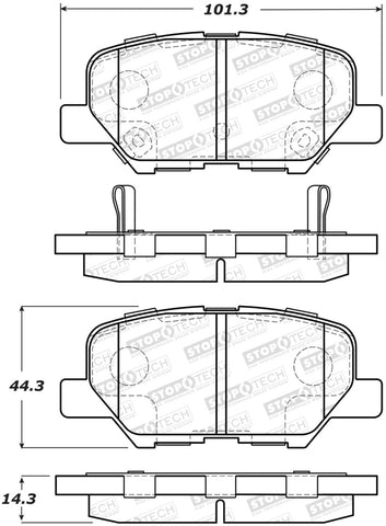 StopTech Street Brake Pads - Front - 308.16790