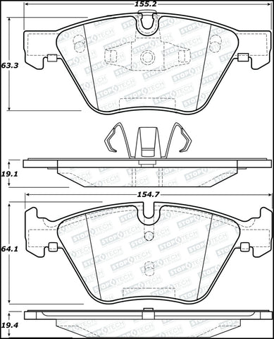 StopTech Street Brake Pads - 308.10612