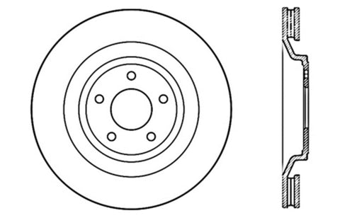 StopTech Slotted & Drilled Sport Brake Rotor - 127.63072R