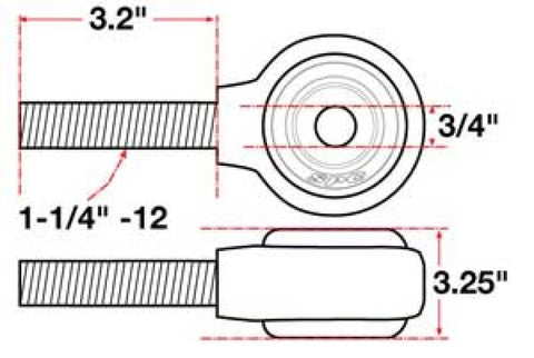 SPC Performance XAXIS Rod End Ball Joint - 15750