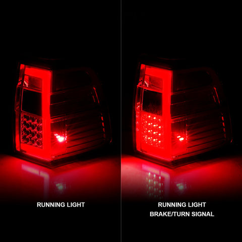 ANZO 07-17 For Expedition LED Taillights w/ Light Bar Chrome Housing Red/Clear Lens - 311410