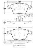 StopTech Street Touring 08-13 Audi TT Quattro / 12 VW Golf R Front Brake Pads - 308.11110