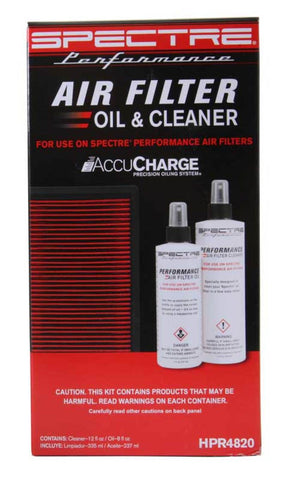 Spectre Accucharge Kit for HPR Filters (Includes 12oz. Cleaner / 8oz. Oil) - HPR4820