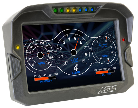 AEM CD-7 Non Logging GPS Enabled Race Dash Carbon Fiber Digital Display w/o VDM (CAN Input Only) - 30-5702