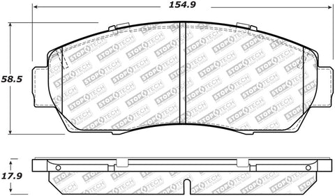 StopTech Street Select Brake Pads - Rear - 305.15210