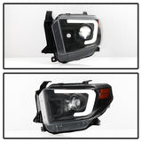 Spyder 14-17 Toyota Tundra(SR/SR5) Light Bar Projector Headlights - LED - Black PRO-YD-TTU14AP-BK - 5088055