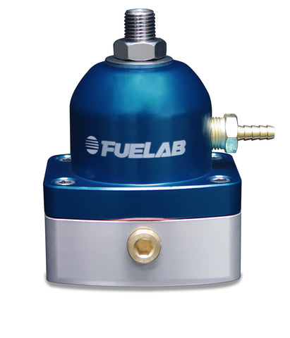 Fuelab 525 EFI Adjustable FPR In-Line 90-125 PSI (1) -6AN In (1) -6AN Return - Blue - 52503-3-S-G