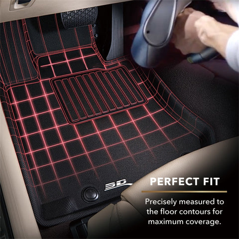3D MAXpider 2011-2019 Mitsubishi Outlander Kagu 1st Row Floormat - Black - L1MT01011509