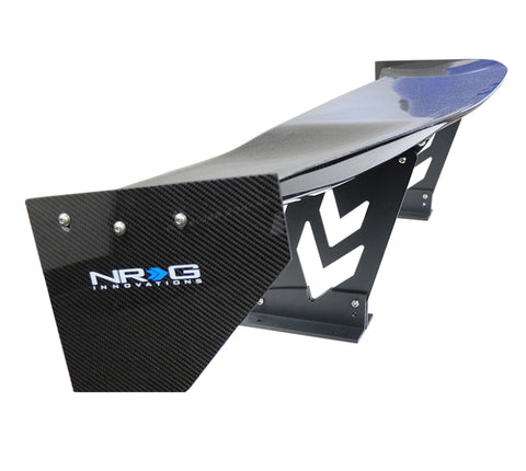 NRG Carbon Fiber Spoiler - Universal (59in.) NRG Logo Large End Plates - CARB-A590NRG