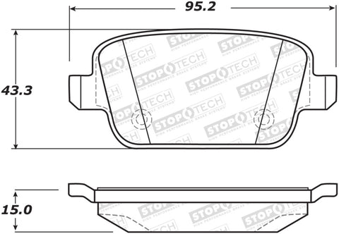 StopTech Street Brake Pads - Rear - 308.13140