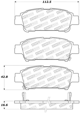 StopTech Street Select Brake Pads - Front/Rear - 305.09950