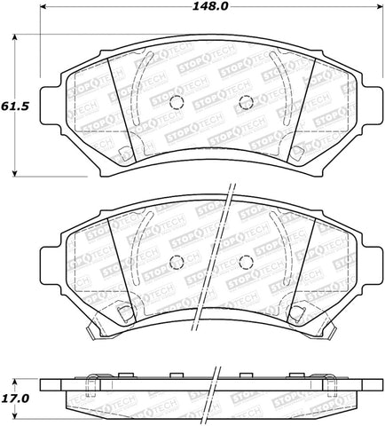 StopTech Street Select Brake Pads - 305.06990