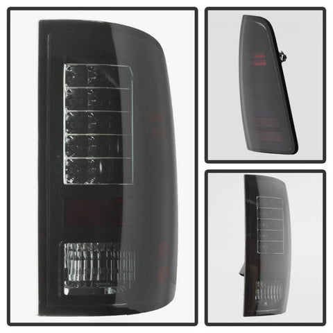 Spyder Dodge Ram 1500 09-14 LED Tail Lights Incandescent- Blk Smke ALT-YD-DRAM09-LED-BSM - 5078124