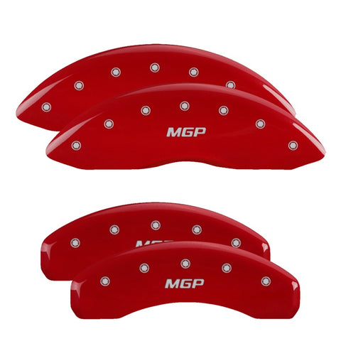 MGP 4 Caliper Covers Engraved Front & Rear MGP Red finish silver ch - 35004SMGPRD