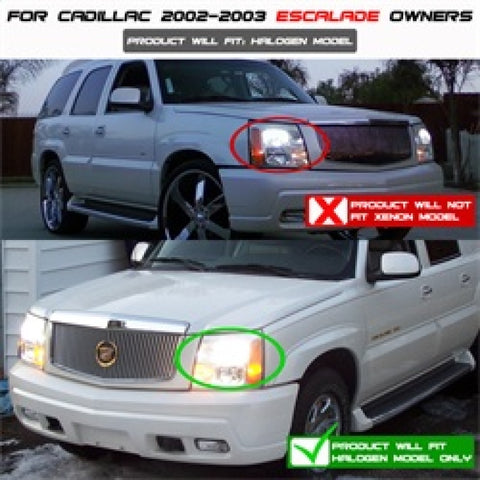 Spyder Cadillac Escalade 02-06 Projector Halogen Model- LED Halo DRL Smke PRO-YD-CE02-DRL-SM - 5038067