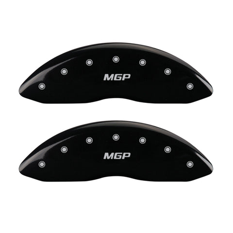 MGP 4 Caliper Covers Engraved Front & Rear MGP Black finish silver ch - 12043SMGPBK