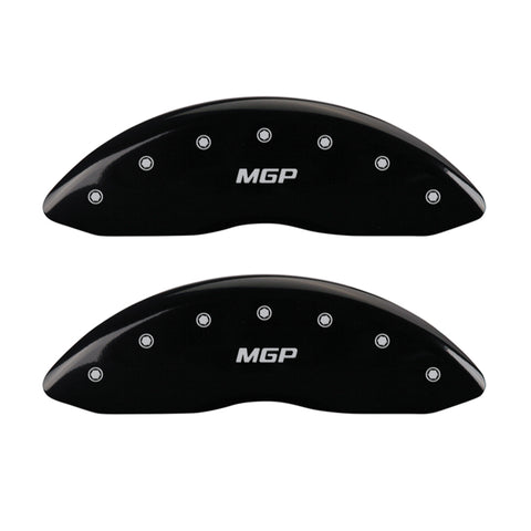 MGP 4 Caliper Covers Engraved Front & Rear MGP Black finish silver ch - 14234SMGPBK