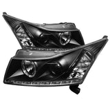 Spyder Chevy Cruze 11-14 Projector Headlights LED Halo -DRL Blk High H1 Low H7 PRO-YD-CCRZ11-DRL-BK - 5037916