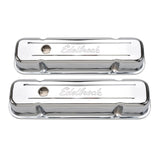 Edelbrock Valve Cover Signature Series Pontiac 1962-1979 301-455 CI V8 Tall Chrome - 4457