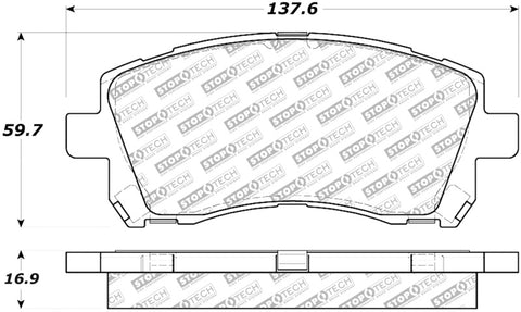 StopTech Street Select Brake Pads - Front/Rear - 305.07210