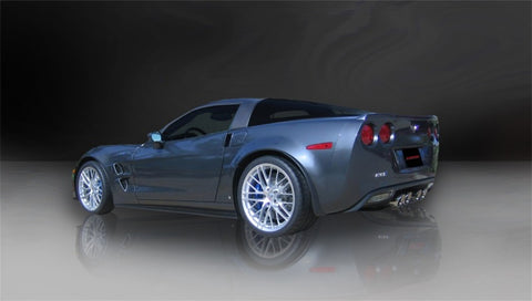 Corsa 12-13 Chevrolet Corvette C6 ZR1 Sport Cat-Back Dual Rear Exit w/ Twin 4.0in Pol Tips - 14164CB3