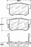 StopTech Performance 00-09 Honda S2000 / 92-07 Accord / 04-10 Acura TSX / 02-06 RSX Rear Brake Pads - 309.05370