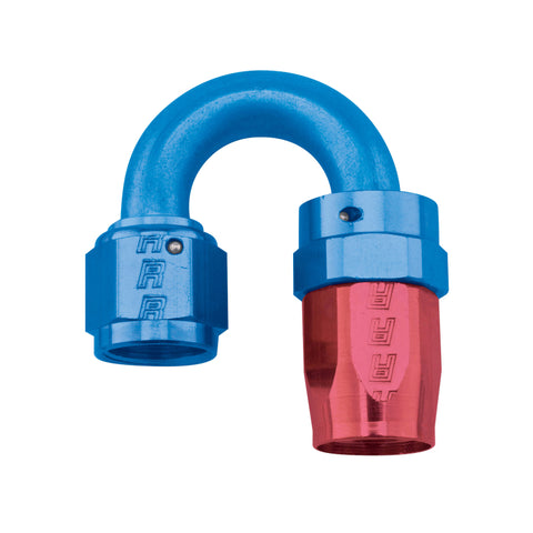 Russell Performance -12 AN Red/Blue 180 Degree Full Flow Swivel Hose End (With 1-1/8in Radius) - 613530