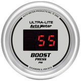 Autometer Ultra-Lite 2-1/16in 5-60 PSI Digital Boost Pressure Gauge - Silver - 6570