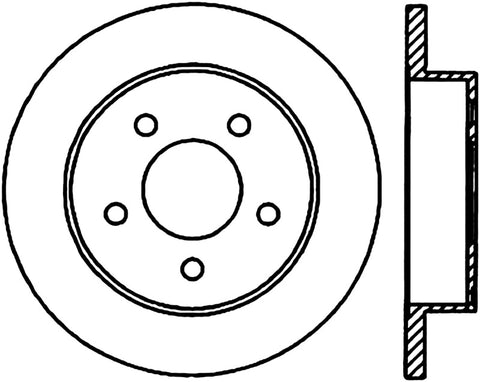 StopTech Power Slot 94-02 Mustang (Excl Cobra)/03-04 Mustang Base/GT Rear Left Cryo Slotted Rotor - 126.61042CSL