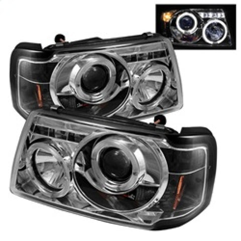 Spyder Ford Ranger 01-11 1PC Projector Headlights LED Halo LED Chrm PRO-YD-FR01-1PC-HL-C - 5010506