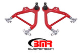 BMR 79-93 Fox Mustang Lower A-Arms (Coilover Only) w/ Adj. Rod End and STD. Ball Joint - Red - AA036R