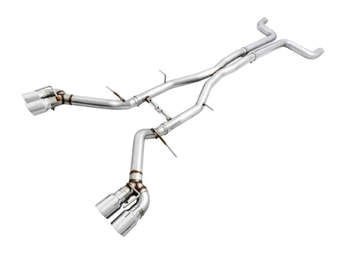 AWE Tuning 16-19 Chevy Camaro SS Non-Res Cat-Back Exhaust - Track Edition (Quad Chrome Silver Tips) - 3020-42066