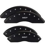 MGP 4 Caliper Covers Engraved Front & Rear MGP Black finish silver ch - 12200SMGPBK