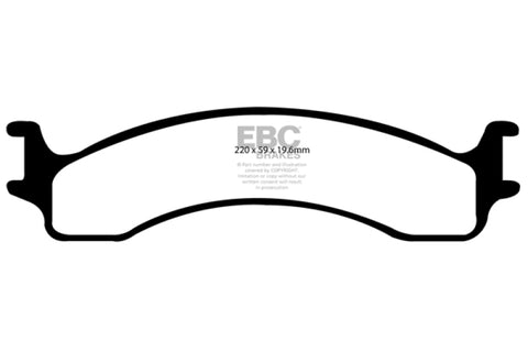 EBC 00-02 Dodge Ram 2500 Pick-up 5.2 2WD Ultimax2 Front Brake Pads - UD821