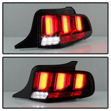 Spyder 10-12 Ford Mustang Red Light Bar LED Sequential Tail Lights - Blk ALT-YD-FM10-RBLED-BK - 5085092