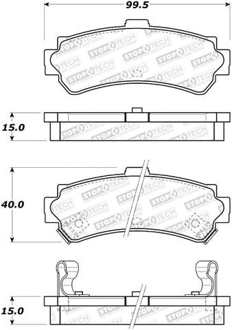 StopTech Street Brake Pads - 308.06690