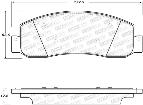 StopTech Street Brake Pads - Rear - 308.13330