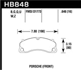 Hawk 16-19 Porsche 911 4.0L Exc/Cayman 3.8L 2016 Porsche Cayman DTC-80 Front Brake Pads - HB848Q.646