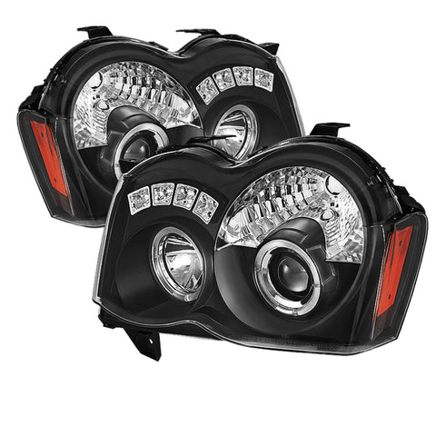 Spyder Jeep Grand Cherokee 08-10 Projector Headlights LED Halo LED Blk Low 9006 PRO-YD-JGC08-HL-BK - 5070166