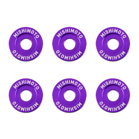 Mishimoto Large Fender Washer Kit (6pcs) - Purple - MMFW-LG-6PR