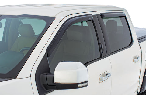 Stampede 2007-2019 Toyota Tundra Crew Cab Pickup Tape-Onz Sidewind Deflector 4pc - Smoke - 6347-2