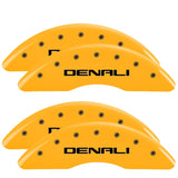 MGP 4 Caliper Covers Engraved Front & Rear Denali Yellow finish black ch - 34003SDNLYL